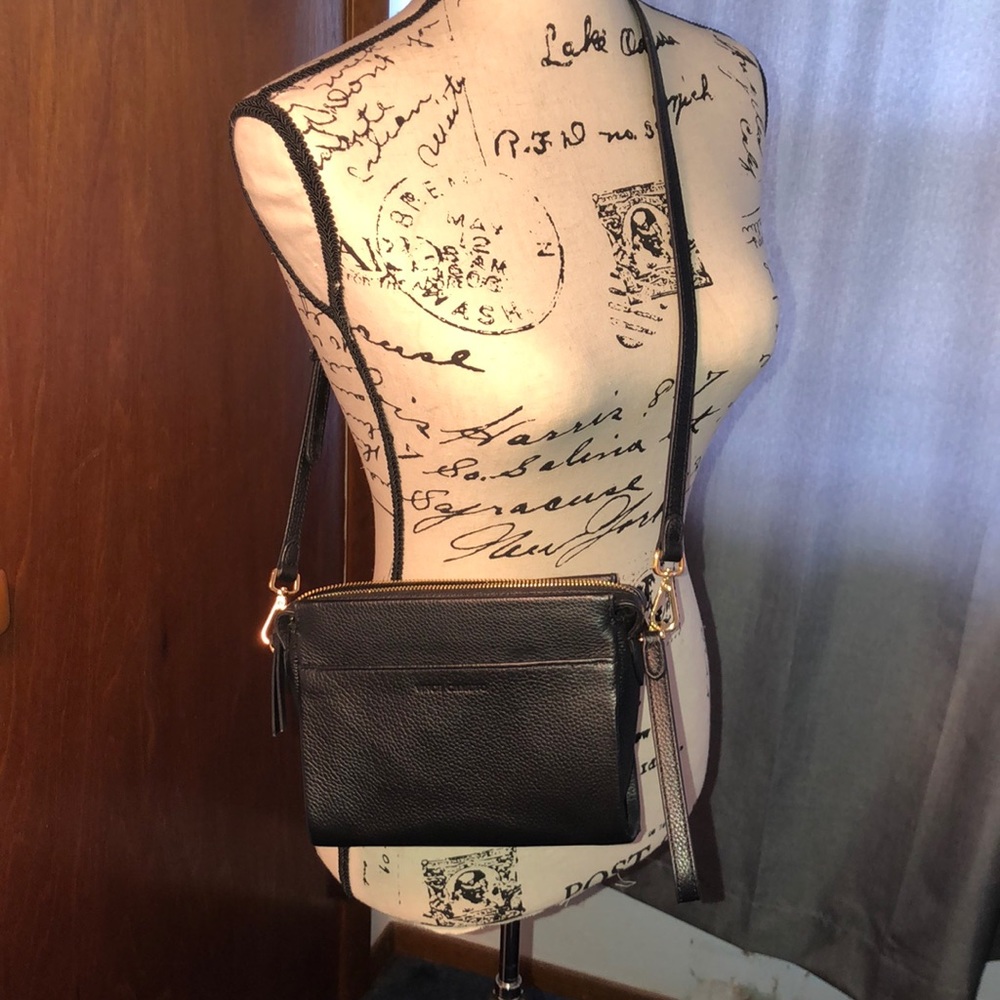 Vince Camuto black leather crossbody